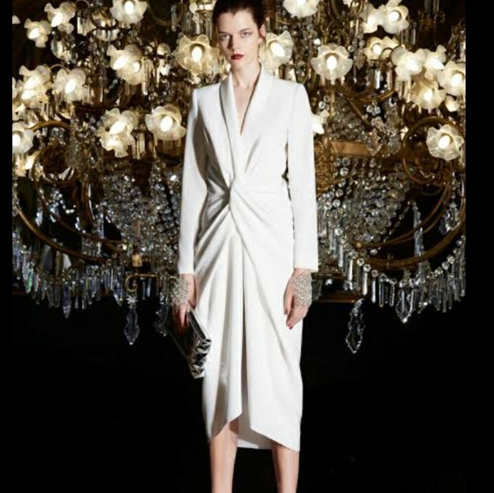 Paule ka Front Crepe Dress